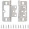 Qjaiune Lot de 2 charnières de porte sans mortaise en nickel de 7,6 cm avec vis de montage, charnières de porte pliantes robustes en fer, charnières de précision pour meubles, fenêtres, placards