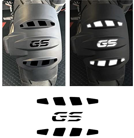 3 Stück REFLEKTIERENDE Aufkleber Kompatibel mit Motorrad R 1200 1250 GS Adventure HECKFENDER Schwarz