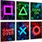 Novart Wandbilder - KEIN EXTRA RAHMEN BENÖTIGT - Kinderzimmer Junge Teenager - Bilder Modern Spielkonsole Gamer - Schwarz Bunt - N002665a