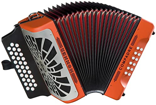 Hohner Compadre Diatonic Accordion - Keys of F/Bb/Eb - Orange