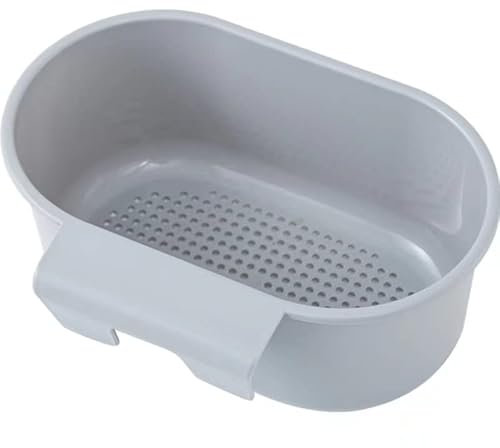 Sink Drain Strainer Basket Kitchen Sink Strainer Food Catcher Drainer Basket Sponge Hanging Storage Rack Shelf for Filter Waste and Wash Vegetables Fruits (White)