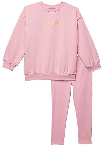 Nike -TUTA COMPOSTA DA FELPA E PANTALONE -FELPA CON CAPPUCCIO -FELPA CON ORLO E POLSINI A COSTE -FELPA CON LOGO LEGGINGS CON GIROVITA ELASTICO rosa 6-7 anni A0S
