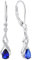YL Unendlichkeit Ohrringe 925 Sterling Silber September Geburtsstein Saphir Ohrringe für Damen