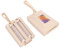 Agatige Carpet Debris Sweeper Brush, Double Roller Handheld Manual Sweeper Non Electric Quite Floor Rug Roller Brush Push for Bed Clothes Desktop