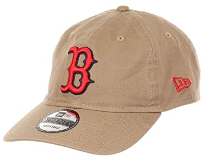 New Era Boston Red Sox MLB Team Khaki 9Twenty Unstructured Strapback Cap - One-Size