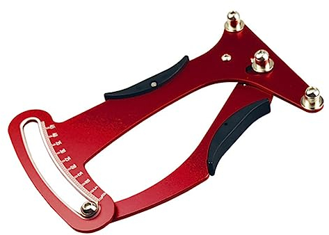 Fouvin Speichenspannungsmesser, Speichentensiometer aus Metall, Fahrradspeichen Spannungsmessgerät Kalibrierwerkzeug mit Skala, Messgerät zur Präzisen Messung und Korrektur Aller Fahrradspeichen, Rot