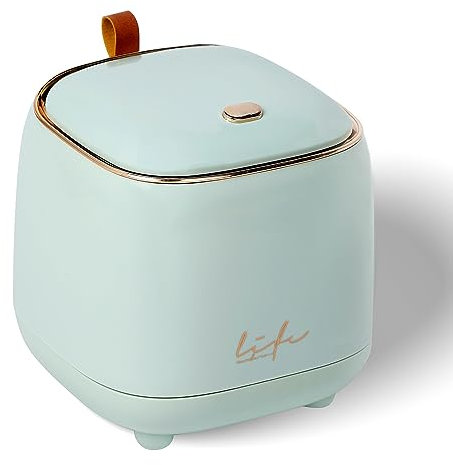 RAMFIYN Cute Trash Can Mini Trash Bin for Desk, Portable Pop Up Trash Can for Camping SUV, Drive Auto with Locking Lid Press