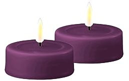 ReWu Deluxe Homeart Lot de 2 grandes bougies chauffe-plat Violet foncé