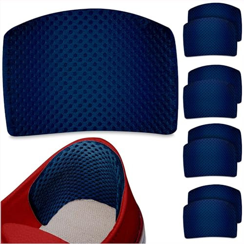 SULPO 4 Paar Fersenpolster Sneaker - Fersenpolster für kaputte Schuhe - Fersenkissen - Fersenschutz für Schuhe - Heel protector - Druckstellen pflaster für Fersen - Ferse schuheinlagen - blau