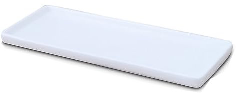JTBDWOSK Plateau Décor Carré en Marbre pour Bijoux, Accessoires De Salle De Bain en Marbre, Grands sous-Verres en Marbre,Blanc,23.5cm