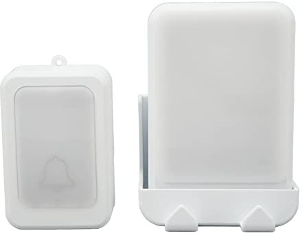 Fdit Schnurlose Türklingel, LED-Farbe, Batteriebetrieben, Taube Stummschaltung, Anrufer für ältere Menschen, Türklingel-Bedienset für zu Hause