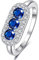 Yaresul Erstellt Blauer Saphir Ring für Frauen Saphir Ring für Frauen 925 Sterling Silber Blau kubischer Zirkonia Ring für Frauen Blau Cocktail Ring Jubiläum Ring, Größe 60(19.1)