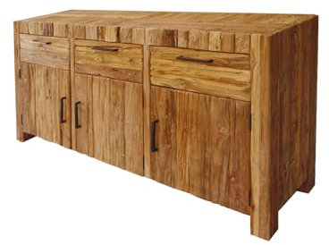 AMD newlifeOutlet Anrichte Teakholz massiv Shabby Chic - Borneo