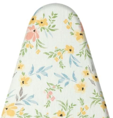 LEEWEITAS Ironing Board Covers 128x40cm, Ironing board cover top 100% cotton heat resistant, Easy to install adjustable size (Flower, 128 x 40cm)
