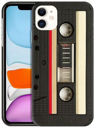 GlamCase iPhone 11 Case - Vintage Cassette Design Printed Slim Fit Cute Plastic Hard Snap on Protective Designer Back Phone Case/Cover for iPhone 11 Multicolor