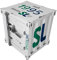 Büttner Beistelltisch im Industrial Container Look aus Metall (Speedline Logo)