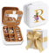 WALLFID Bow-Tied Geschenkbox,Weißes Schmuckkästchen für Reise,Personalisierte Geschenke,Schmuckkästchen Reise - Mit Spiegel und Aufbewahrung für Uhren,Lippenstifte,Ohrringe,Halsketten (R)