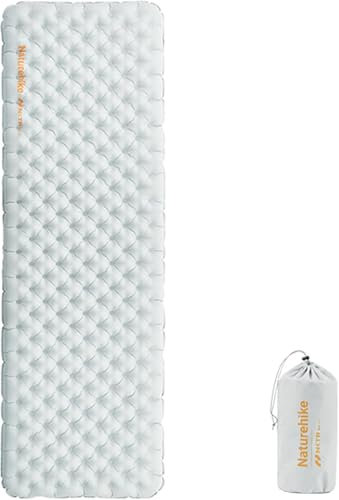 Naturehike Camping-Matratze, R-Wert 3,2/8,8 cm, für Erwachsene, zusammenklappbar, 0,4 kg, leichtes Wandern, Angeln, Reisen, SGS-Zertifiziert (R3.2-Grey, 196 * 64cm)