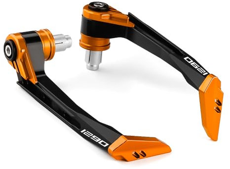 Modeer Handschalen Kompatibel mit 1290 Super Duke R/RR/GT Alle Jahre Motorrad Handprotektoren Bremse Kupplungshebel Protektoren 1290 Zubehör (orange)