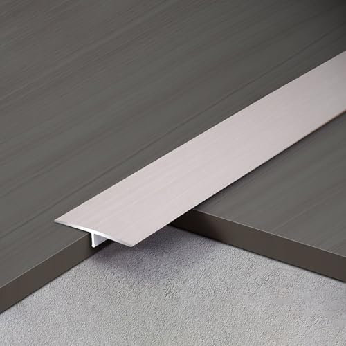 Raouoae 90 cm X 2 Türleisten Übergangsprofil T-Profil Holzmaserung Aus Aluminiumlegierung Bodenleiste Übergangsleiste Für Holz/Laminat/Vinyl-Boden(Weißer Ahorn,Breite: 4 cm)