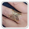 Aneneiceera Vintage Schmetterling Wrap Ringe Gold Metall Schmetterling Ringe Verstellbar Schmetterling Fingerringe Verstellbar Schmetterling Knöchel Ring Hand Schmuck Für Frauen (Gold)