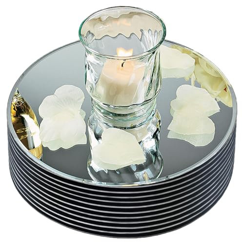 Runde Spiegel-Tischdekoration, 10 Stück, 30,5 cm, Acryl, rund, ohne Glas, Tischdekoration, Hochzeitsdekoration, Partydekoration