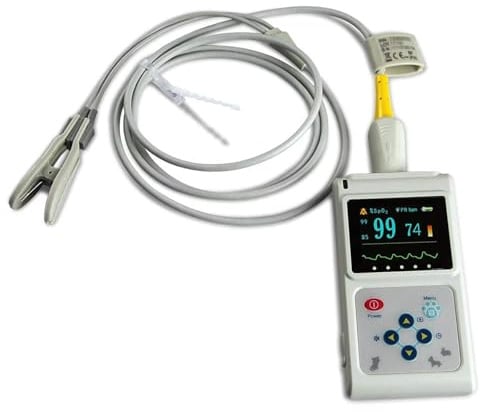 Moniteur De Fréquence Cardiaque Auriculaire, Oxymètre De Pouls Portatif, Capteur D'oreille/Langue De Moniteur De Fréquence Cardiaque, Avec Sonde Et Câble Usb, Fonction De Stockage Et De Lecture