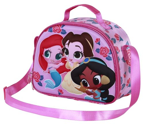 Disney Prinzessinnen Flowers-3D Lunchbox-Tasche, Rosa, 26 x 20 cm
