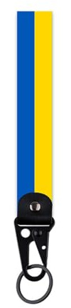 Ruoming 1 x Schlüsselanhänger mit Nationalflagge, 19,5 cm Länge, Länderflaggen-Design mit Metallring, Ukraine, 7.67 Inches Length