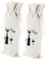 COLLBATH 2pcs Cotton Wine Bags Drawstring Wine Bottle Carrier Bag Tote for Christmas Parties