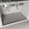 Alfombrilla gruesa para debajo del fregadero, bandeja de silicona impermeable, protector reforzado para armarios de baño y cocina, gris (71 x 56 x 2 cm)