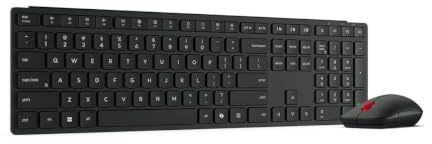 Lenovo Wireless Multi-Mode Pro Combo Keyboard and Mouse 6000 US English | Multi-mode wireless combo with Bluetooth 5.3 and 36-month battery for productivity, office work and multitasking