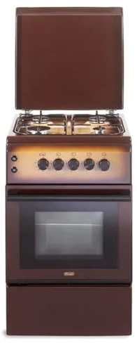 DL554GK2 - Cucina a gas con forno, 4 Fuochi, 50x50 cm, colore rame, Classe energetica A