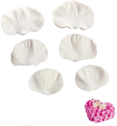 Stampo in Silicone Fiore Petalo Venatore - Set da 6 Forme per Petali di Rosa e Peonia per Glassa, Fondente, Cioccolato, Pasta di Zucchero, Biscotti e Decorazioni Torte