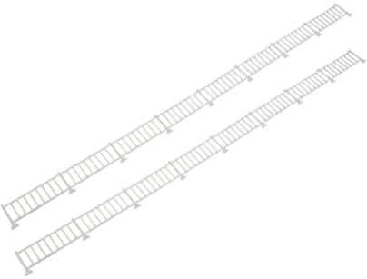 SZLIFE 2 Pezzi Modelli di Recinzione Ringhiera per Treni Modello Bianco Autoassemblaggio Barriera Mini Guardrail Decorazione paesaggistica per allestimenti, Scala 1:35