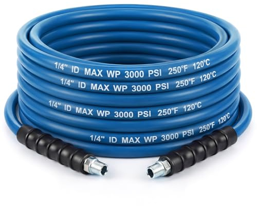 Innconee 1 Pcs 1/4 X 50' Blue Carpet Cleaning Solution Hose, Regular