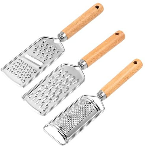 Uonlytech Küchenreibe und Arbeitsersparende Multifunktionale 3 Stück und Edelstahl Kartoffelreibe für Küche für Kartoffelgratin und Gemüse