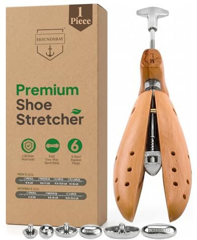 HOUNDSBAY Bulldog Schuhspanner | Lockern Sie enge Schuhe mit einer soliden Holz- und Metallkonstruktion
