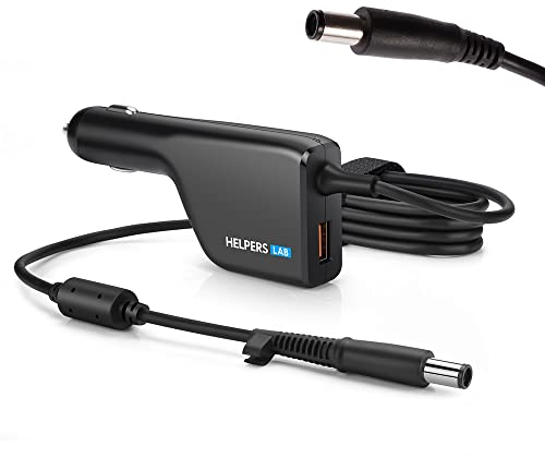 Helpers Lab Laptop Car Charger Adapter Power Supply for HP Pavilion Compaq Presario Envy Elitebook ProBook 19V 4.74A 90W 18.5V 3.5A 65W, with USB QC3.0, Connector:7.4 x 5.0mm