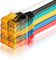 SEBSON 10x Câble Ethernet Cat 6 court 1,5m, LAN Gigabit souple, haut debit 1000Mbit/s, Cable réseau U-UTP prise RJ45 - multiple coloris