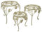 aubaho 3X Blumenhocker Blumentisch Garten Metall weiß