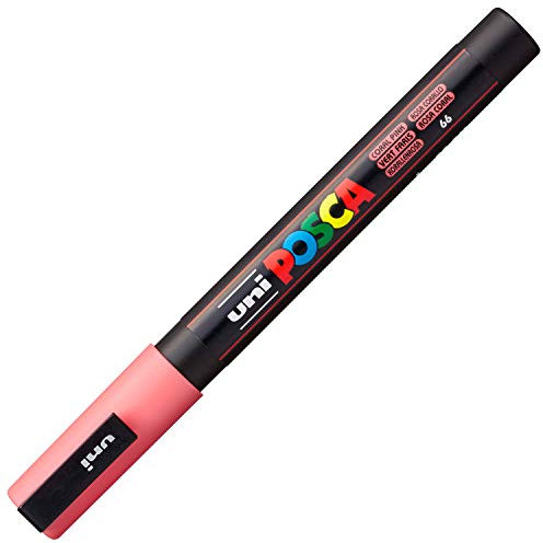 uni-ball Marqueur Uni Posca 186527 - Pointe ogive fine - 0,9-1,3 mm - Rose corail, rose
