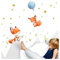 Little Deco Aufkleber Kinderzimmer Junge 2 Füchse I S - 63 x 70 cm (BxH) I Fuchs Luftballon Wandtattoo Kinderzimmer Tiere Deko Babyzimmer Kinder DL360