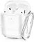 VIGOSS Airpods Hülle Kompatibel mit Apple AirPods 1 2 Generation Transparent Weiche TPU Schutzhülle Airpods Wireless Charging Case mit Karabiner(Klar)