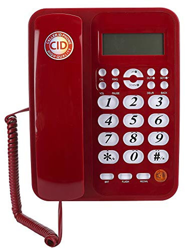 Schreibtisch Telefon Home Office Festnetztelefon Rot Kabel Telefon Anrufer ID Festnetz Festnetz Dekor Kabeebundenes Telefon Freisprechen Funktionen Für Unternehmen oder Familien (insbesondere)