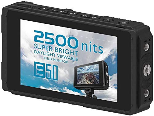 Fotga E50 Ultra Bright 2500 nit Camera Field Monitor Touch Screen, Wavaform, Vector, 4K HDMI Input/Output, Dual Battery Slot, Daylight Visibility 2200, IPS, per DSLR Video Cinema Camera