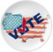 Assiette décorative en porcelaine avec inscription « Vote Your Dream America USA »