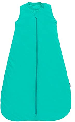 schlummersack Schlafsack Baby Sommer 90 cm dünn Türkis | Babyschlafsack Frühjahr Sommer 1.0 Tog 1 Tog Baby Schlafsack Sommer | Sommer Schlafsack Baby Baumwolle Frühjahr