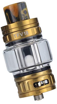 Smok TFV18 Tank Clearomizer, 7,5ml, Top-Filling, Subohm-fähig, Smok Verdampfer für E Zigarette - Farbe: gold