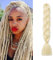 24 Pouce Cheveux Tresse Africaine Extension de Cheveux Tressage Synthétique Meche Ombre Jumbo Braids Crochet Twist 100g, Bleach Blonde